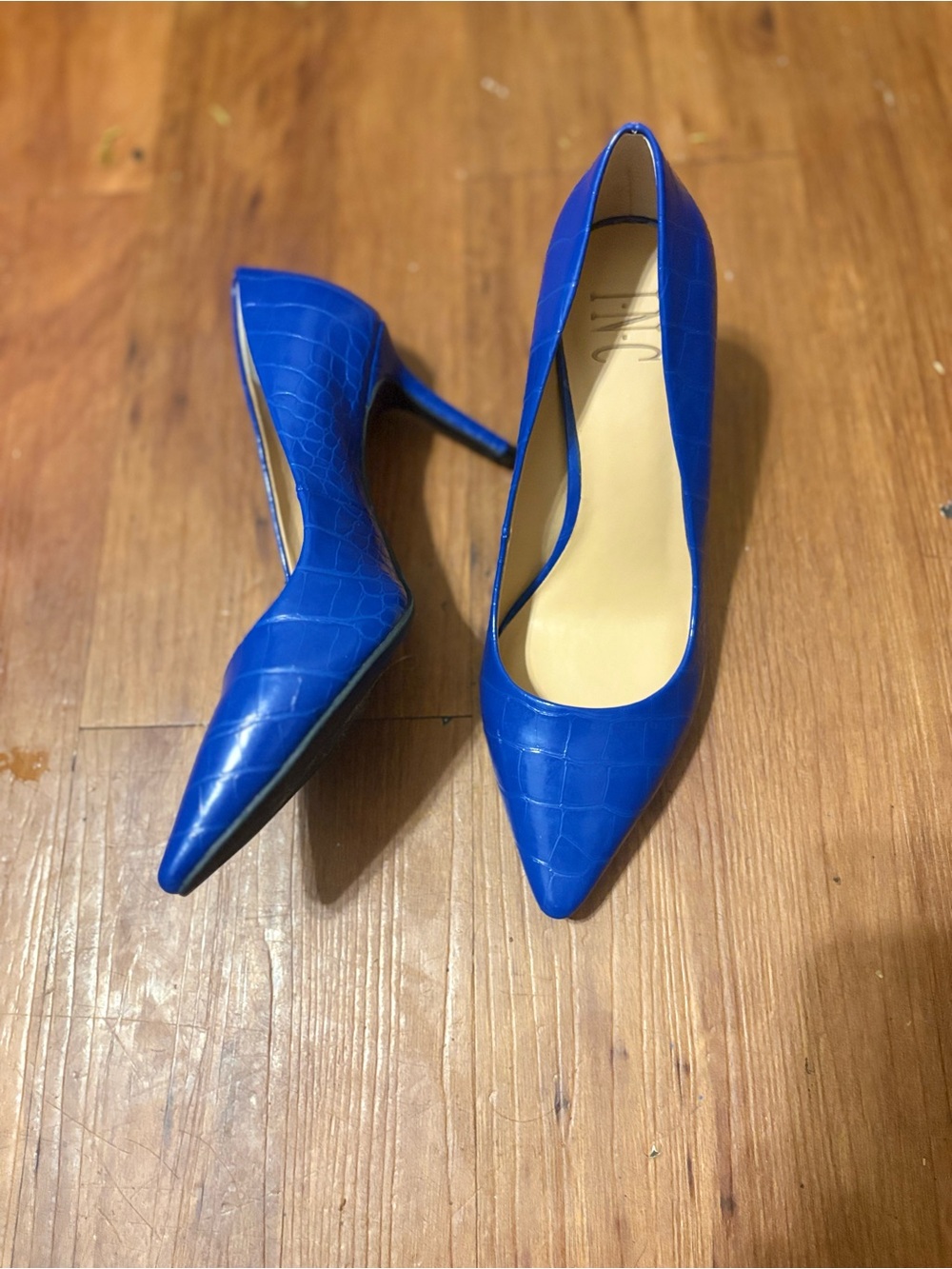 INC International Concepts Pointed Toe Stiletto Pump in Cobalt Blue